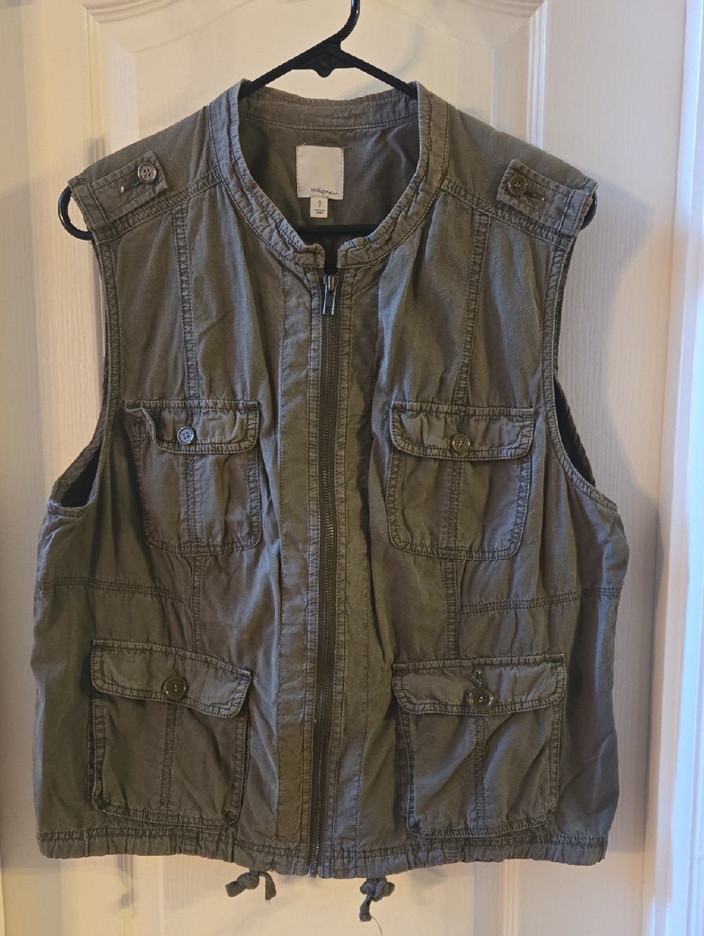 Halogen Olive Green Casual Vest Size XL